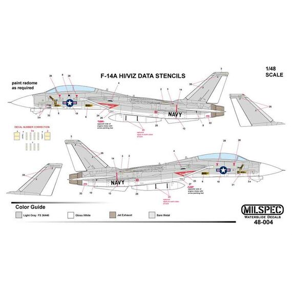 F-14A Hi Viz Data stencils, 4 image