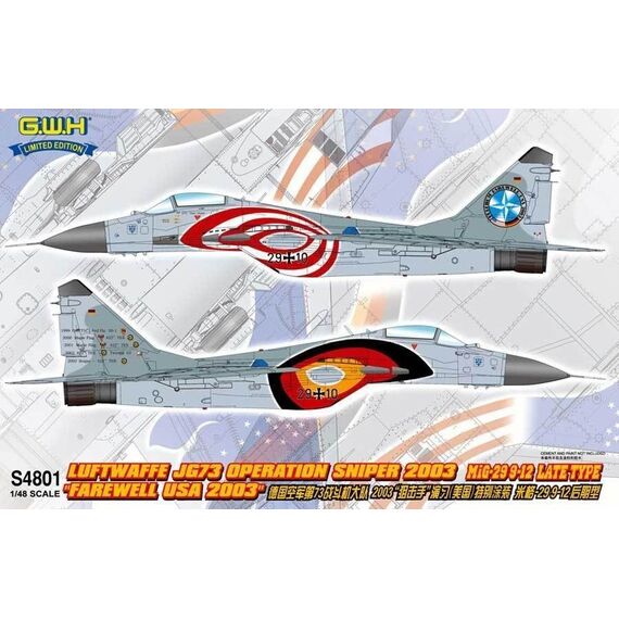 Luftwaffe Jg.73 Mig-29 9-12 Late Great Wall Hobby S4801 1:48