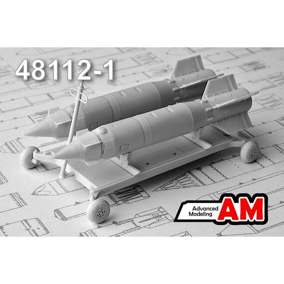 Universal service cart with thwo KAB-500S bombs