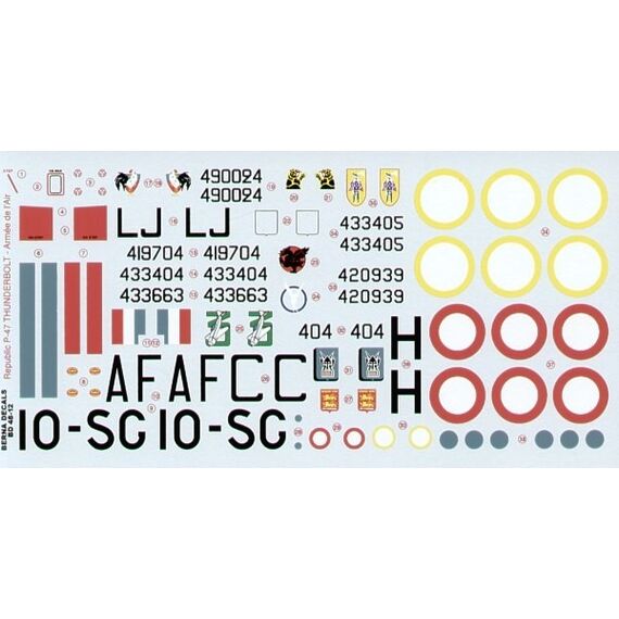 P-47D French markings (7 schemes)