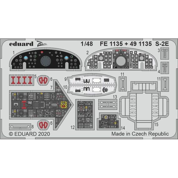 S-2E cockpit detail set