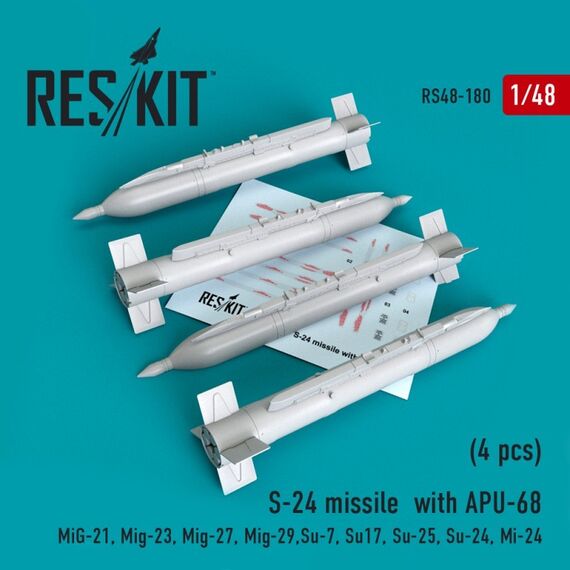 S-24 missile  with APU-68  (4 pcs)