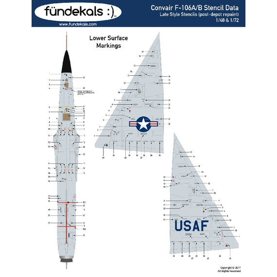 F-106A/B stencil data, image 4