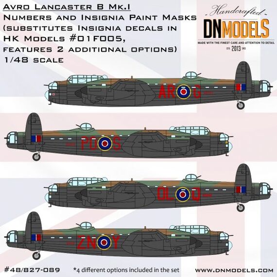 Lancaster B Mk.I insignia and numbers paint mask set