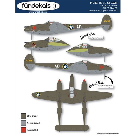 P-38 E/F/G/H decal set, image 12