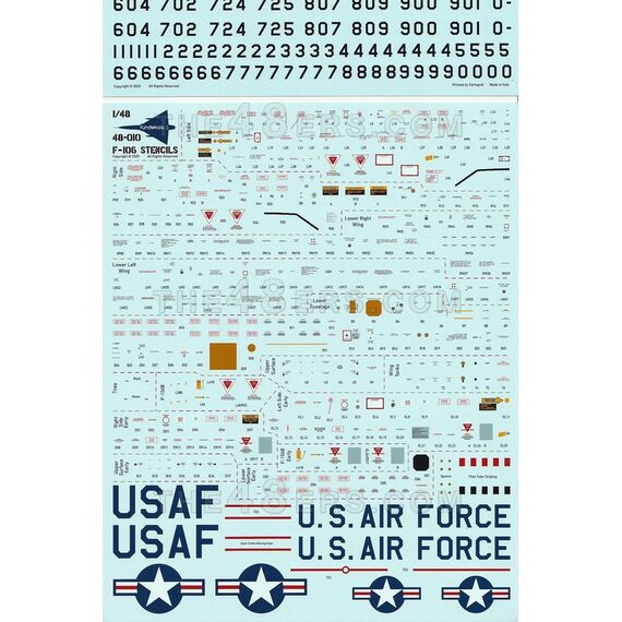 F-106A/B stencil data, image 3