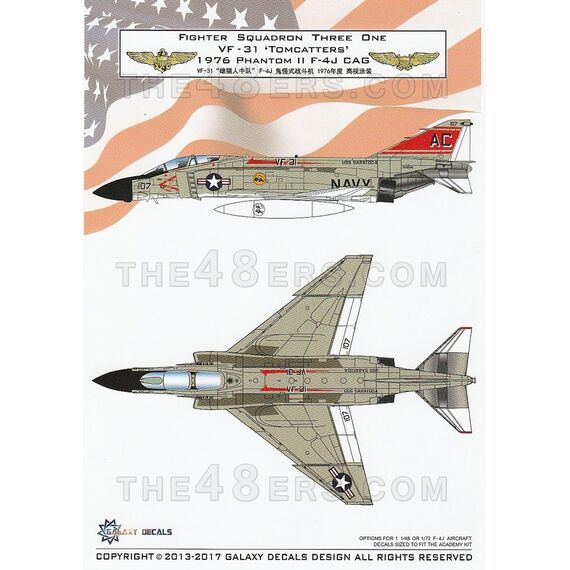 F-4J VF-31 Tomcatters 1976