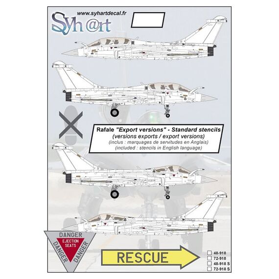 Rafale exports "Standard stencils"