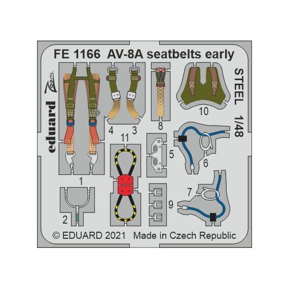 AV-8A seatbelts early steel