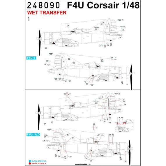 F4U-1 Birdcage decal set, image 3