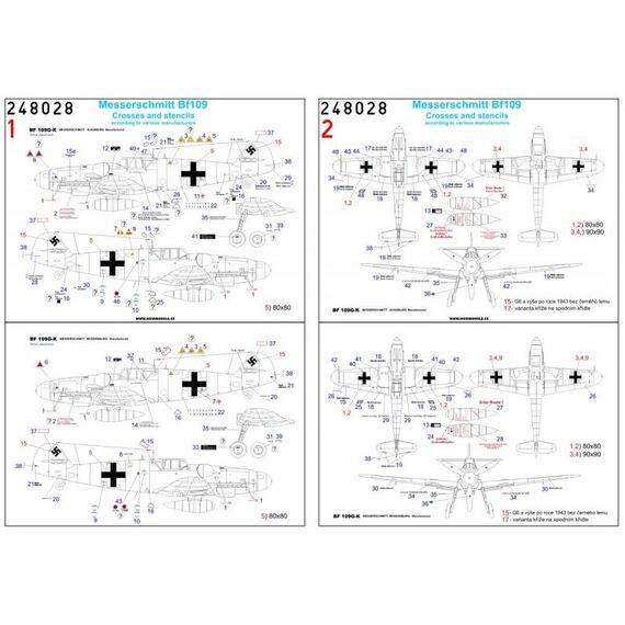 Bf109 Crosses & Stencils, image 2