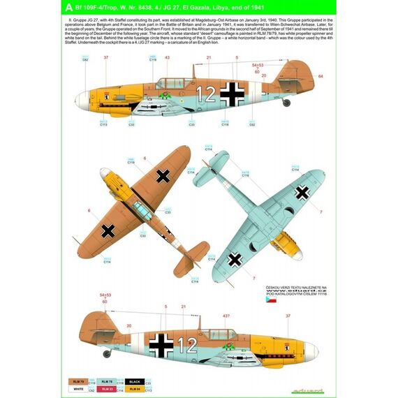 Bf 109 "Afrika" - Stencils & Markings, image 5