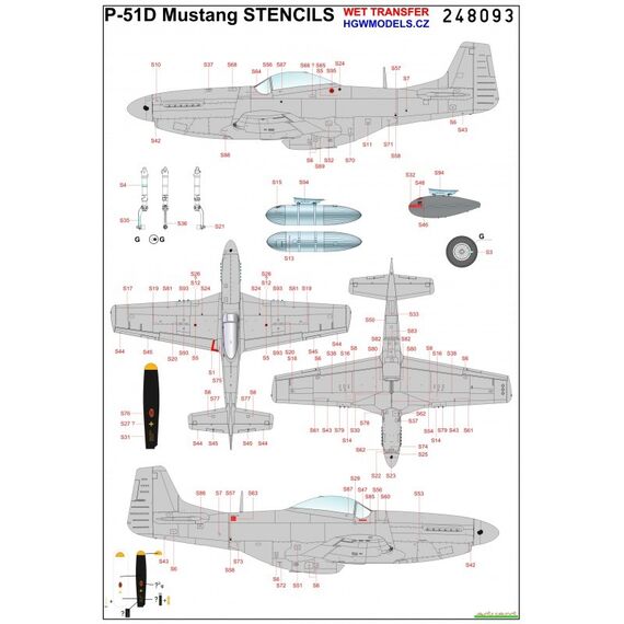 P-51D stencils, image 2