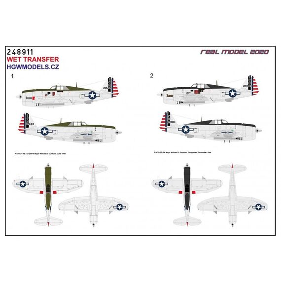 ​P-47D in the Pacific area​ decal set, image 3