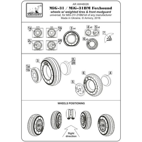 MiG-31 wheels set w/ weighted tires, universal, image 6