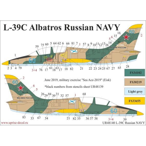 L-39C Albatros Russian NAVY with stencils