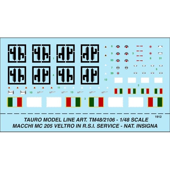 MC205 Veltro - ANR National signs and data stencillings