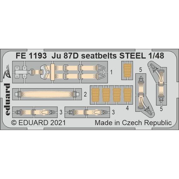 Ju 87D seatbelts steel