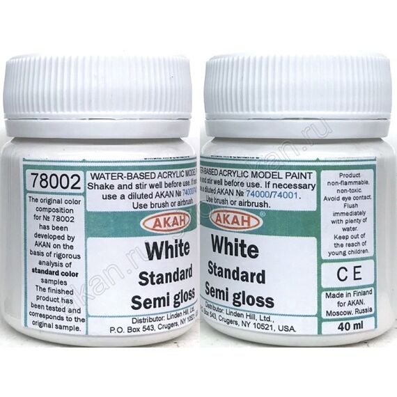 White standard semi-gloss (10ml) Akan 78002