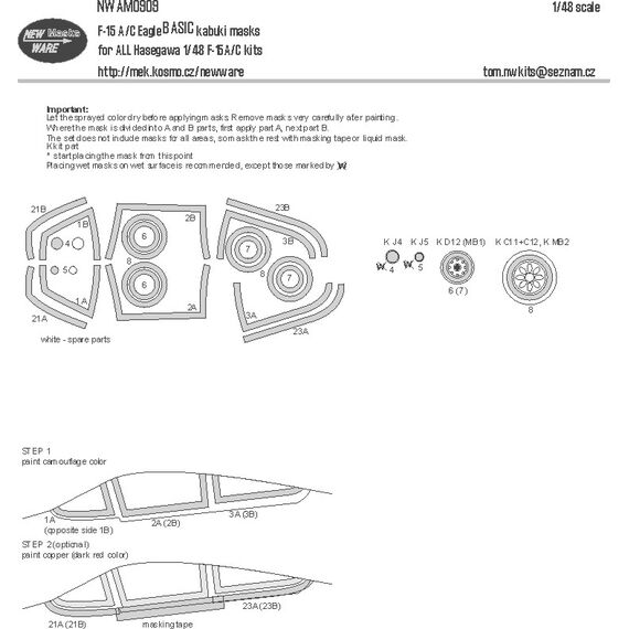 F-15A/C Eagle​ Basic kabuki masks, image 2