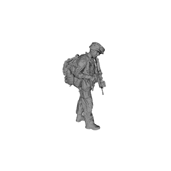 French modern infantry in patrol, looking downward Reedoak 480122 1:48