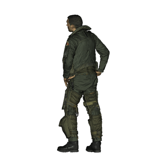 French modern AF pilot in flight gear standing 9 Reedoak 480224 1:48, image 5