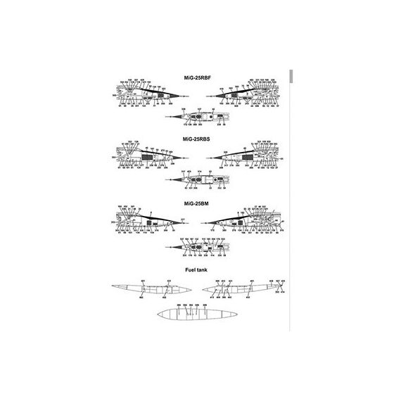 ​MiG-25RB Ukrainian Foxbats decals + stencils, image 6