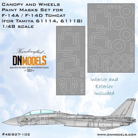 F-14A/D Tomcat canopy & wheels paint masks