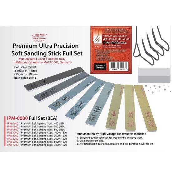 Premium soft sanding stick (Matador) full set Infini Model IPM-0000