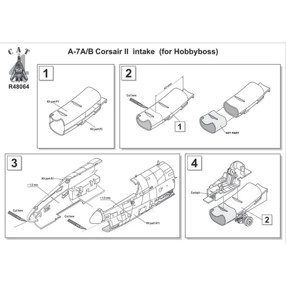 A-7A/B Corsair II intake, image 2