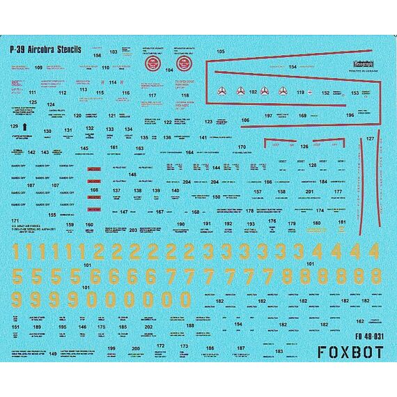 P-39 Airacobra stencils