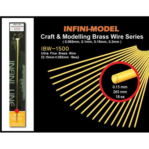 Super fine brass wire (0.15mm) Infini Model IBW-1500