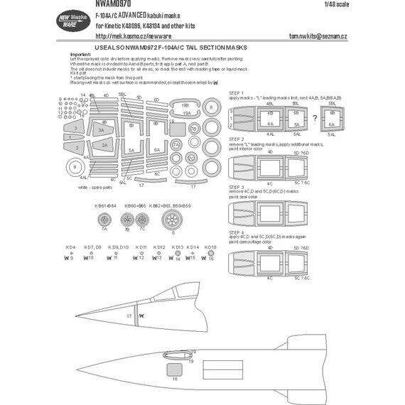 F-104A/C Starfighter ADVANCED kabuki masks, image 2