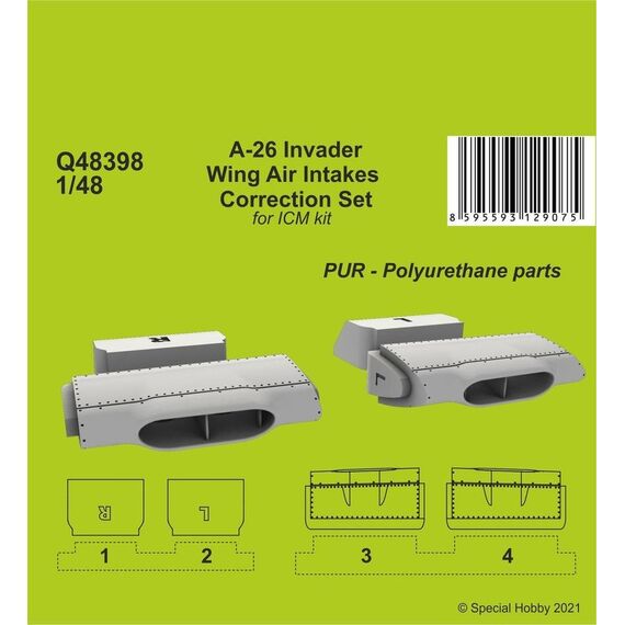 A-26 Invader wings air intakes correction set