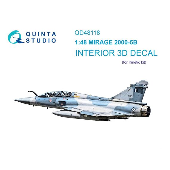 Mirage 2000-5B 3D-Printed & coloured Interior on decal paper