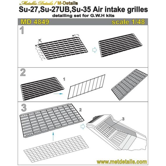 Su-27/Su-27UB/Su-35 air intake grilles, image 6