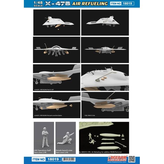 US Navy UCAS X-47B Air Refueling (limited edition) Freedom Model Kits 18019 1:48, image 3