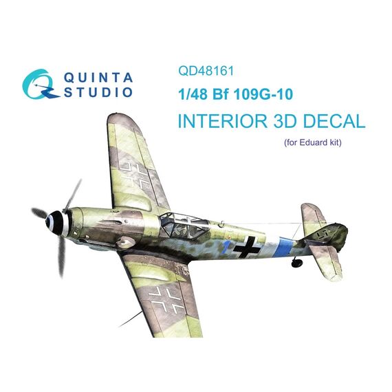 Bf 109G-10 3D-Printed & coloured Interior on decal paper