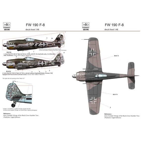 FW 190 F-8 decal sheet, image 2