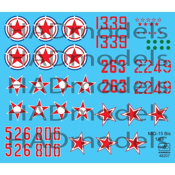 MiG-15 Bis decal sheet, image 4