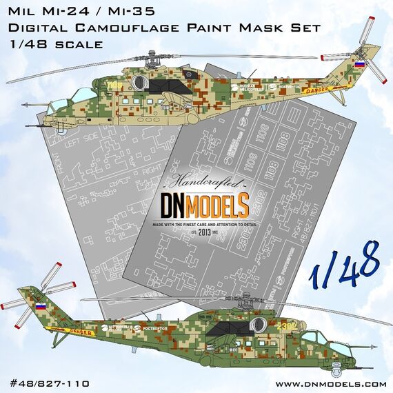 Mi-24 / Mi-35 Digital camouflage paint mask set