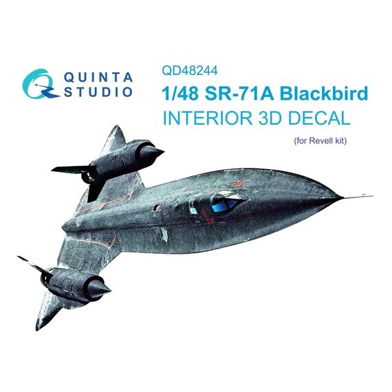 SR-71A 3D-Printed & coloured Interior on decal paper