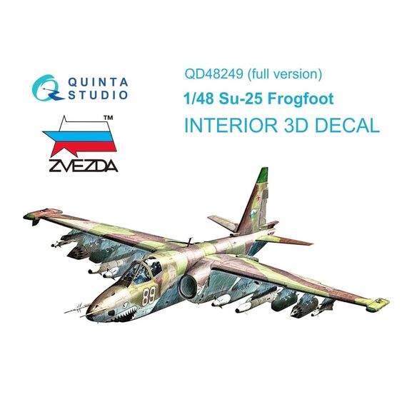 Su-25 3D-Printed & coloured Interior on decal paper (Zvezda)