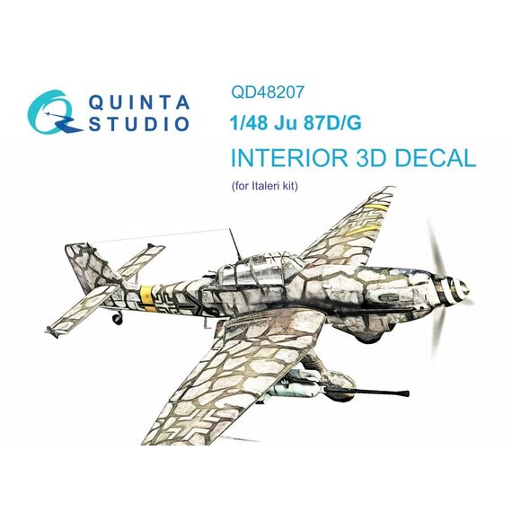 Ju 87D/G 3D-Printed & coloured Interior on decal paper