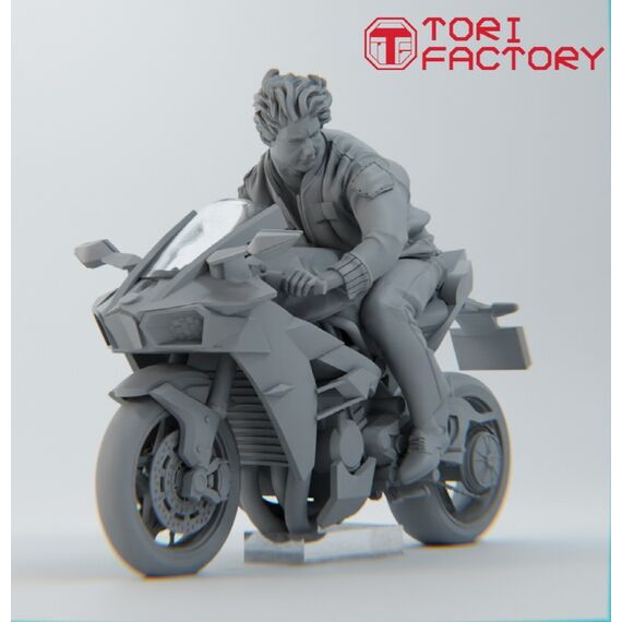 Topgun pilot w/bike riding scene Tori Factory MF-35B 1:48, image 3