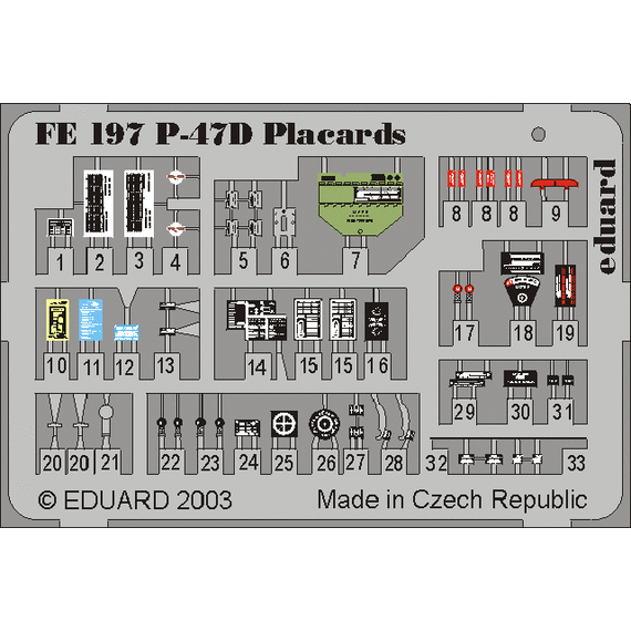 P-47D placards