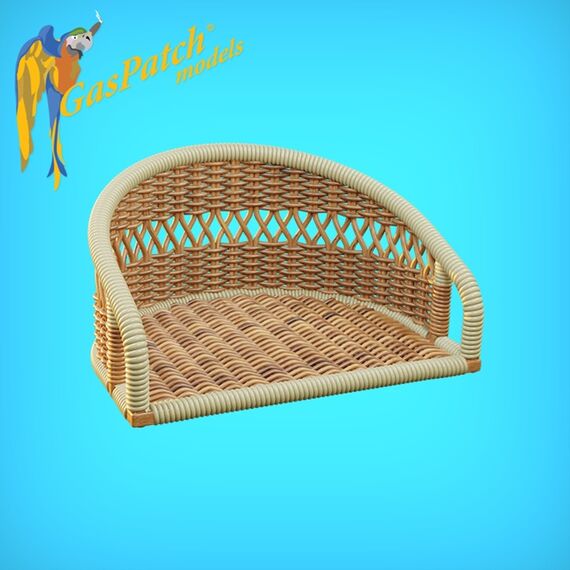 British wicker perforated back - short and tall, small leather pad, image 4