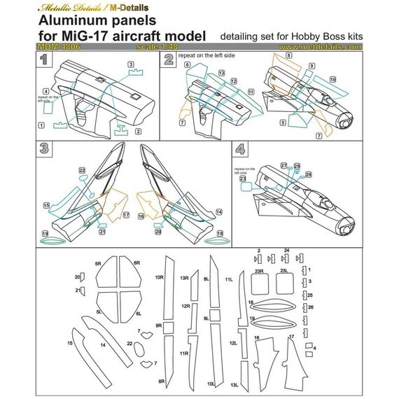 MiG-17 aluminum panels