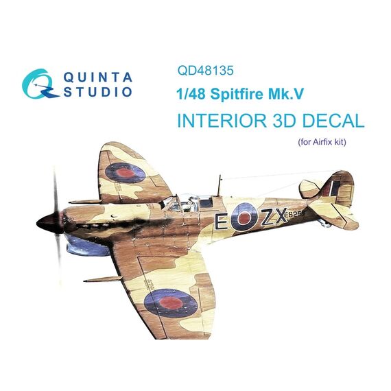 Spitfire Mk.V 3D-Printed & coloured Interior on decal paper