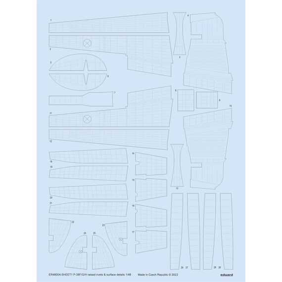 P-38F/G/H raised rivets & surface details